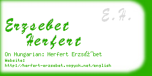 erzsebet herfert business card